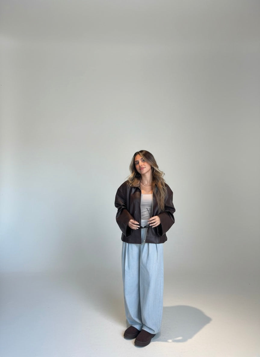 Oversized Leather Jacket